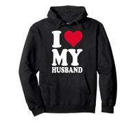 Red Heart Motif with German Text "Ich Liebe Meinen Ehemann" Pullover Hoodie