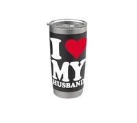 Red Heart Motif with German Text Ich Liebe Meinen Ehemann Stainless Steel Insulated Tumbler