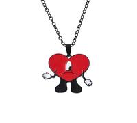 Red Heart Necklace for Women,925 Sterling Silver Sweet Candy Color Pendant Cute,Red Sad Necklaces,Red Necklace,Heart