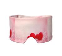 Red Heart Pink Glitter Printed, Full Eye Covers Light Blocking Eye Mask Sleep Eye and Ear Muffs