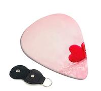 Red Heart Pink Glitter Printed Guitar pick Guitar Plectrums for Acoustic Guitar Electric Guitar Bass Guitar - Guitar Accessories - 6 Pack 0.46mm