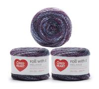 Red Heart Roll with It Melange Autograph Yarn - 3 Pack of 150g/5.3oz - Acrylic - 4 Medium (Worsted) - 389 Yards - Knitting/Crochet