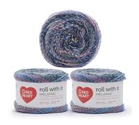 Red Heart Roll with It Melange Tabloid Yarn - 3 Pack of 150g/5.3oz - Acrylic - 4 Medium (Worsted) - 389 Yards - Knitting/Crochet