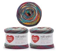 Red Heart Roll with It Melange Yarn, 3 Pack, Show Time 3 Count