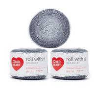 Red Heart Roll with It Sparkle Diamonds Yarn - 3 Pack of 150g/5.3oz - Acrylic Blend - 4 Medium (Worsted) - 561 Yards - Knitting/Crochet