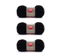 Red Heart Scrubby Black Yarn - 3 Pack of 100g/3.5oz - Polyester - 4 Medium (Worsted) - 92 Yards - Knitting/Crochet