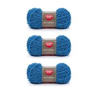 Red Heart Scrubby Ocean Yarn - 3 Pack of 100g/3.5oz - Polyester - 4 Medium (Worsted) - 92 Yards - Knitting/Crochet