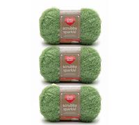 Red Heart Scrubby Sparkle Avocado Yarn - 3 Pack of 85g/3oz - Polyester - 4 Medium (Worsted) - 174 Yards - Knitting/Crochet