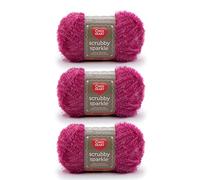 Red Heart Scrubby Sparkle Watermelon Yarn - 3 Pack of 85g/3oz - Polyester - 4 Medium (Worsted) - 174 Yards - Knitting/Crochet