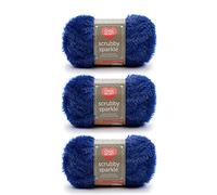 Red Heart Scrubby Sparkle Yarn, 3 Pack, Blueberry 3 Count