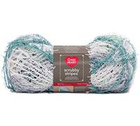 Red Heart Scrubby Stripes Yarn-Cool Mint