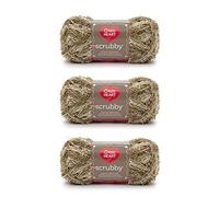 Red Heart Scrubby Yarn, 3 Pack, Almond 3 Count