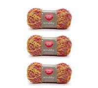 Red Heart Scrubby Zesty Yarn - 3 Pack of 85g/3oz - Polyester - 4 Medium (Worsted) - 78 Yards - Knitting/Crochet