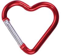 Red Heart Shape Carabiners Keychain Clips Snap Hook Key Ring for Camping Accessories Backpack Water Bottle Aluminum Alloy Accessory and Keychain Carabiners，Accessories