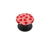 red heart shape lollipop candy pink valentines day sucker PopSockets Adhesive PopGrip
