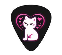 Red Heart Sly Cat Guitar paddles, bass guitar, electric guitar or Hawaii four strings (12 packs, thin, medium, heavy)