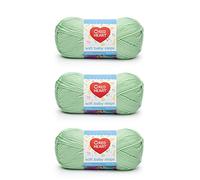 Red Heart Soft Baby Steps Baby Green Yarn - 3 Packs of 141g - Acrylic - 4 Medium (Worsted Yarn) - 250 Metres - Knitting/Crochet
