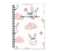Red Heart Speech Bubbles 2026 Journal Diary A5 To Do List Notebook 2026 Daily Journal Ladies Diary/Planner for School Week To View Monthly Year Planner with Dotted Line Note Page Slim
