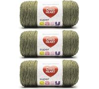 Red Heart Super Easy Moss Yarn - 3 Pack of 250g / 8.8oz - Acrylic - #6 Super Bulky - 238 Yards - Knitting/Crochet