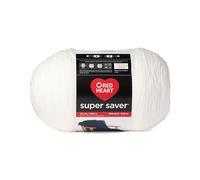Red Heart Super Saver 1000gm White Yarn - 1 Pack of 35.2oz/998g - 100% Acrylic - #4 Worsted (Medium) - 1860 Yards for Knitting, Crocheting, Crafts & Amigurumi