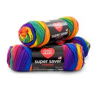 RED HEART Super Saver 3-Pack Yarn, Favorite Stripe 3 Pack