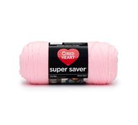 Red Heart Super Saver Yarn, Acrylic, Baby Pink, 22.86 x 7.62 x 7.62 cm