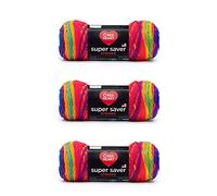 Red Heart Super Saver Favorite Stripe Yarn - 3 Pack of 141g/5oz - Acrylic - 4 Medium (Worsted) - 236 Yards - Knitting/Crochet