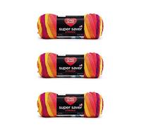 Red Heart Super Saver Fruity Stripe Yarn - 3 Pack of 141g/5oz - Acrylic - 4 Medium (Worsted) - 236 Yards - Knitting/Crochet