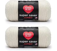Red Heart Super Saver Jumbo Yarn, 2 Pack, Aran 2 Count