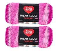 Red Heart Super Saver Jumbo Yarn, 2 Pack, Jazzy Ombre 2 Count