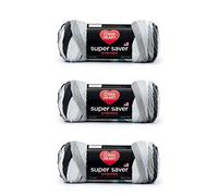 Red Heart Super Saver Newspaper Stripe Yarn - 3 Pack of 141g/5oz - Acrylic - 4 Medium (Worsted) - 236 Yards - Knitting/Crochet