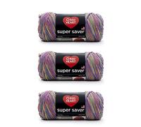 Red Heart Super Saver Pack of 3 - Artist Print - 7oz/198g - Acrylic - 4 Medium (Worsted) - 364 Yards - Knitting, Crocheting, Crafts & Amigurumi