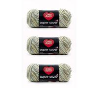 Red Heart Super Saver Pack of 3 - Aspen Print - 7oz/198g - Acrylic - 4 Medium (Worsted) - 364 Yards - Knitting, Crocheting, Crafts & Amigurumi