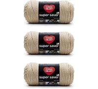 Red Heart Super Saver Pack of 3 - Buff - 7oz/198g - Acrylic - 4 Medium (Worsted) - 364 Yards - Knitting, Crocheting, Crafts & Amigurumi
