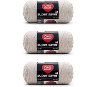 Red Heart Super Saver Pack of 3 - Oatmeal - 7oz/198g - Acrylic - 4 Medium (Worsted) - 364 Yards - Knitting, Crocheting, Crafts & Amigurumi