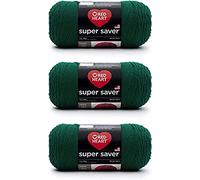 Red Heart Super Saver Pack of 3 - Paddy Green - 7oz/198g - Acrylic - 4 Medium (Worsted) - 364 Yards - Knitting, Crocheting, Crafts & Amigurumi