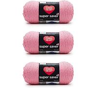 Red Heart Super Saver Pack of 3 - Perfect Pink - 7oz/198g - Acrylic - 4 Medium (Worsted) - 364 Yards - Knitting, Crocheting, Crafts & Amigurumi