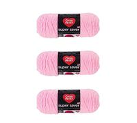 Red Heart Super Saver Pack of 3 - Petal Pink - 7oz/198g - Acrylic - 4 Medium (Worsted) - 364 Yards - Knitting, Crocheting, Crafts & Amigurumi