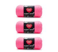 Red Heart Super Saver Pack of 3 - Pretty N' Pink - 7oz/198g - Acrylic - 4 Medium (Worsted) - 364 Yards - Knitting, Crocheting, Crafts & Amigurumi