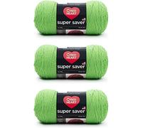 Red Heart Super Saver Pack of 3 - Spring Green - 7oz/198g - Acrylic - 4 Medium (Worsted) - 364 Yards - Knitting, Crocheting, Crafts & Amigurumi
