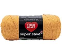 Red Heart Super Saver Yarn, Acrylic, Gold, 22.86 x 7.62 x 7.62 cm
