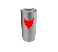 Red Heart with Devil Horns Funny Cute Princess Diva Kween Stainless Steel Insulated Tumbler