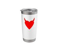 Red Heart with Devil Horns Funny Cute Princess Diva Kween Stainless Steel Insulated Tumbler