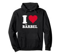 Red Heart with German Text "Ich Liebe Bärbel" Pullover Hoodie