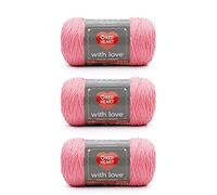 Red Heart with Love Bubblegum Yarn - 3 Pack of 198g/7oz - Acrylic - 4 Medium (Worsted) - 370 Yards - Knitting/Crochet