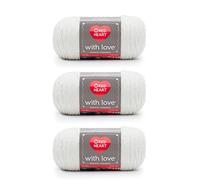 Red Heart with Love Eggshell Yarn - 3 Pack of 198g/7oz - Acrylic - 4 Medium (Worsted) - 370 Yards - Knitting/Crochet