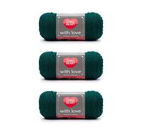 Red Heart with Love Evergreen Yarn - 3 Pack of 198g/7oz - Acrylic - 4 Medium (Worsted) - 370 Yards - Knitting/Crochet