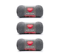 Red Heart with Love Pewter Yarn - 3 Pack of 198g/7oz - Acrylic - 4 Medium (Worsted) - 370 Yards - Knitting/Crochet