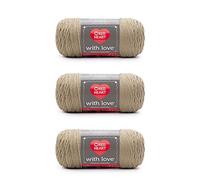Red Heart with Love Tan Yarn - 3 Pack of 198g/7oz - Acrylic - 4 Medium (Worsted) - 370 Yards - Knitting/Crochet
