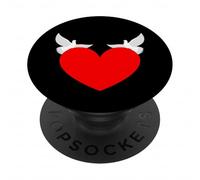 Red Heart with White Doves symbols of Love and Peace PopSockets Adhesive PopGrip